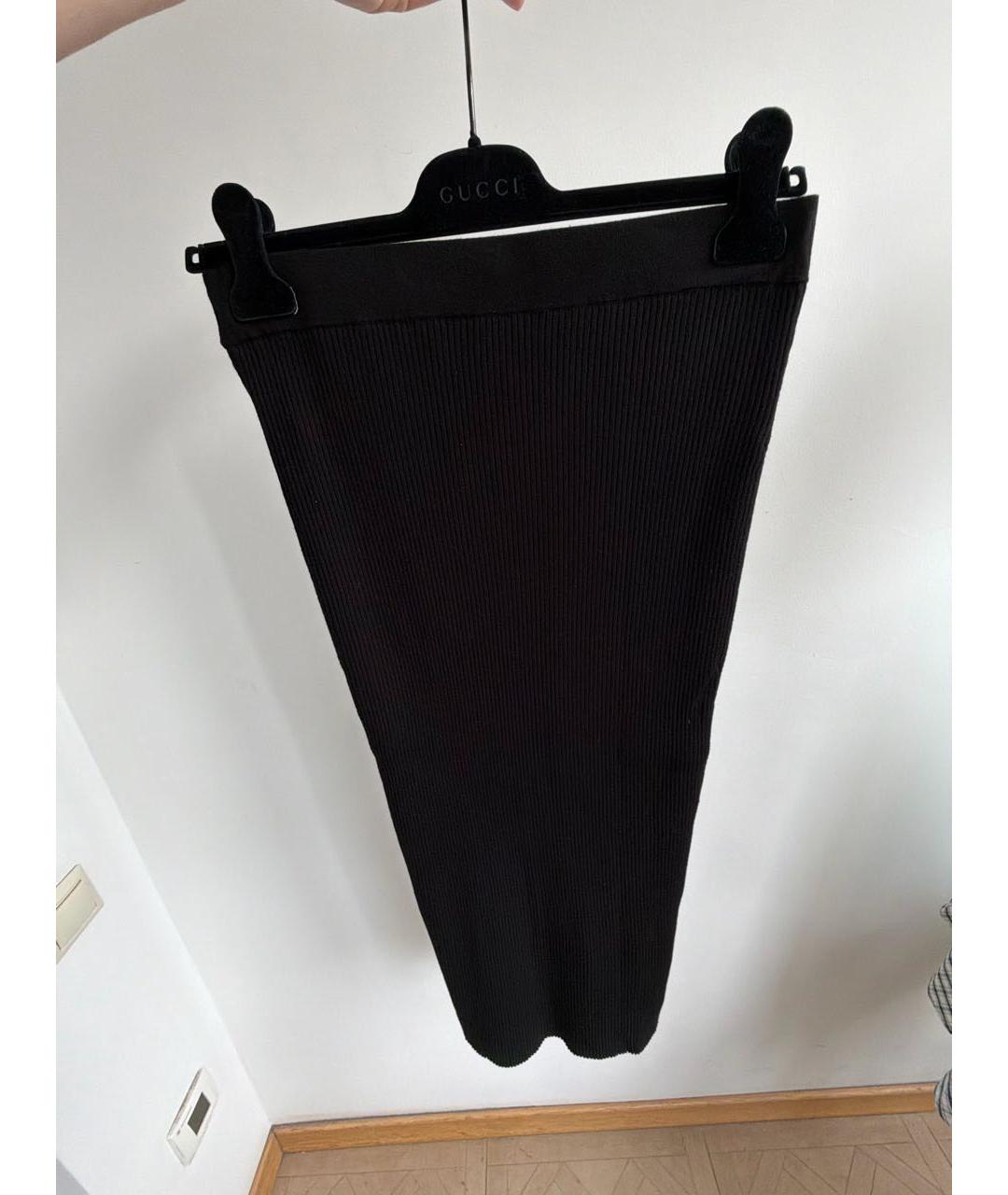 P.A.R.O.S.H. Черная вискозная юбка миди, фото 2