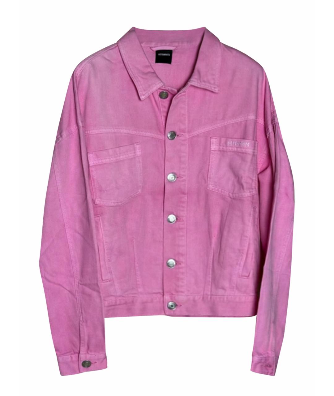 VETEMENTS Розовая деним куртка, фото 1