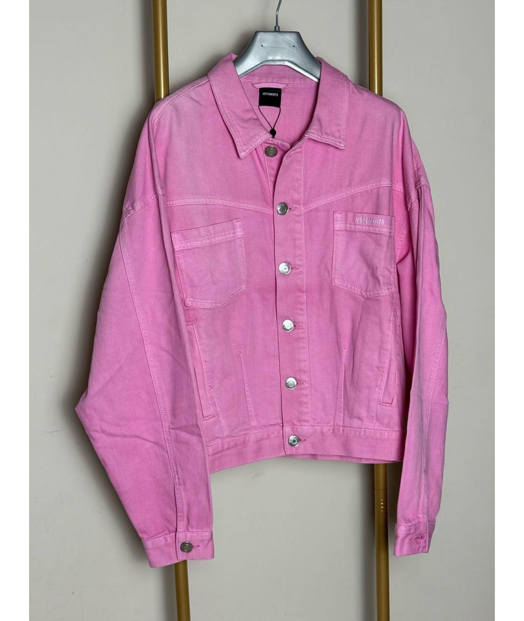 VETEMENTS Розовая деним куртка, фото 8