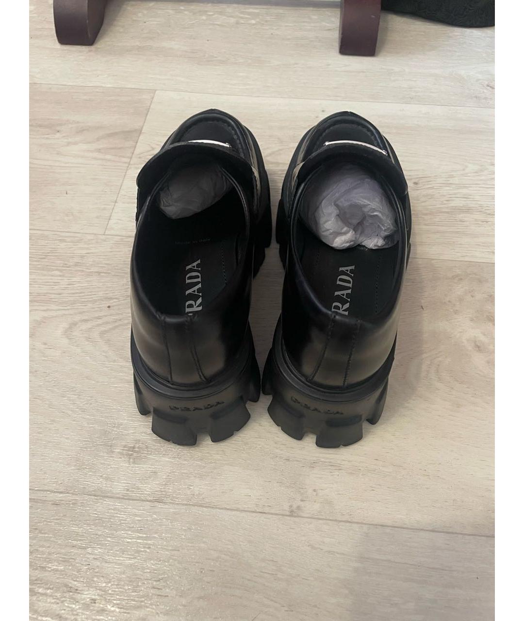 PRADA Черные кожаные лоферы, фото 3