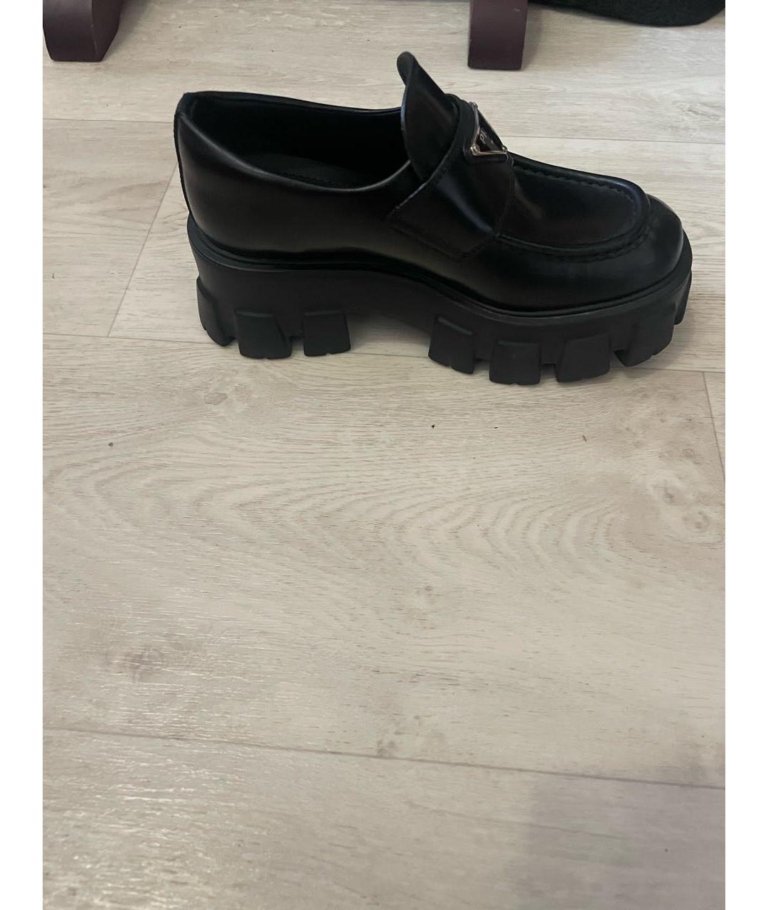 PRADA Черные кожаные лоферы, фото 5