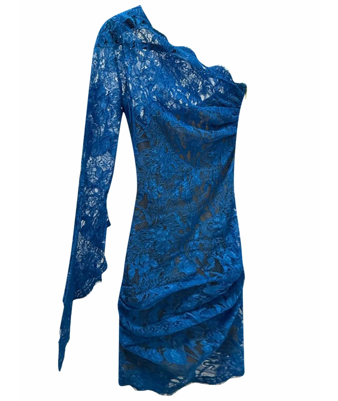 EMILIO PUCCI Синее хлопковое коктейльное платье, фото 1