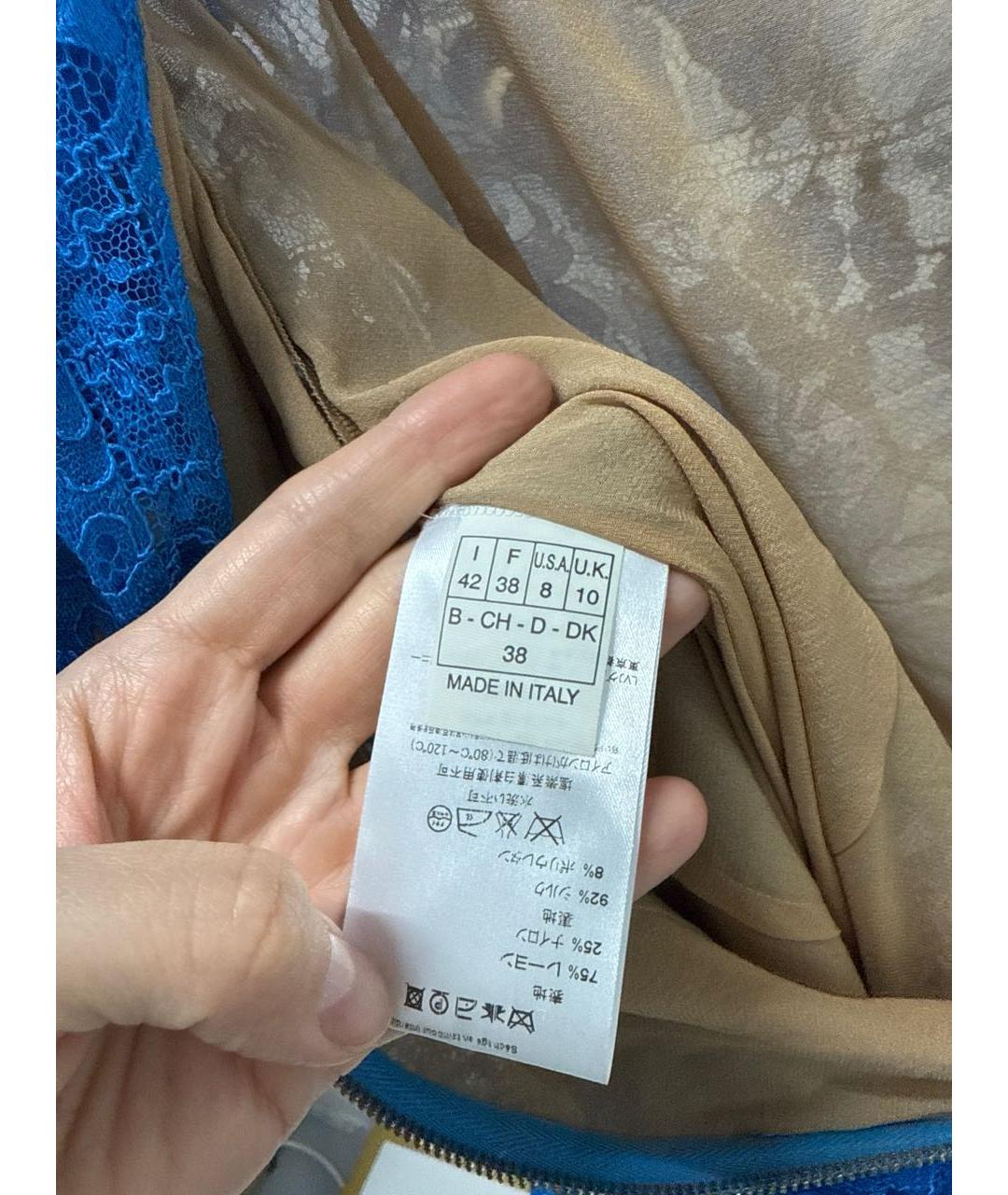 EMILIO PUCCI Синее хлопковое коктейльное платье, фото 4