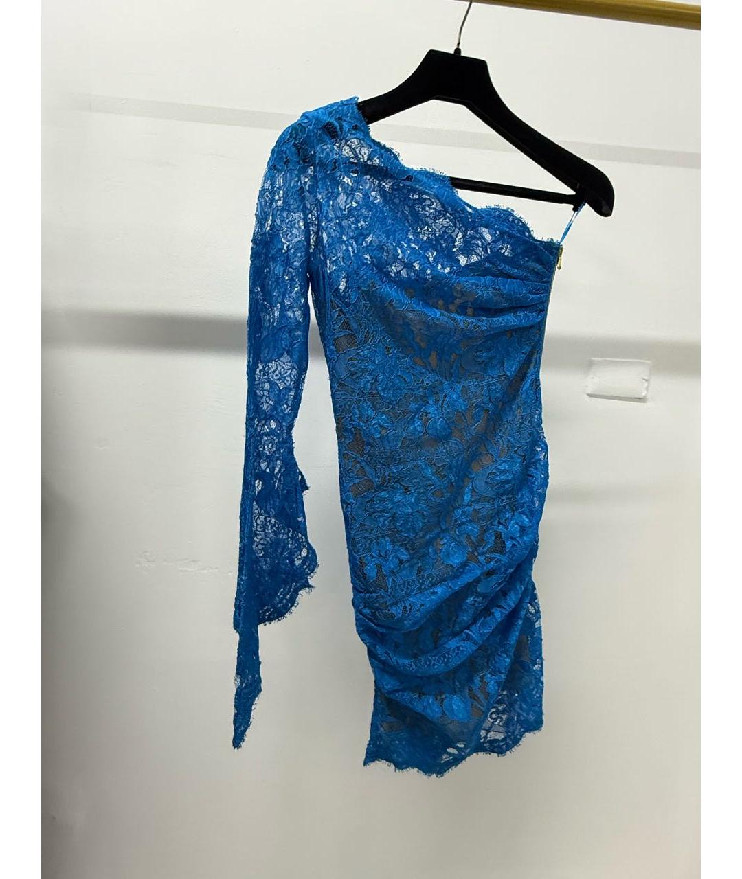 EMILIO PUCCI Синее хлопковое коктейльное платье, фото 7