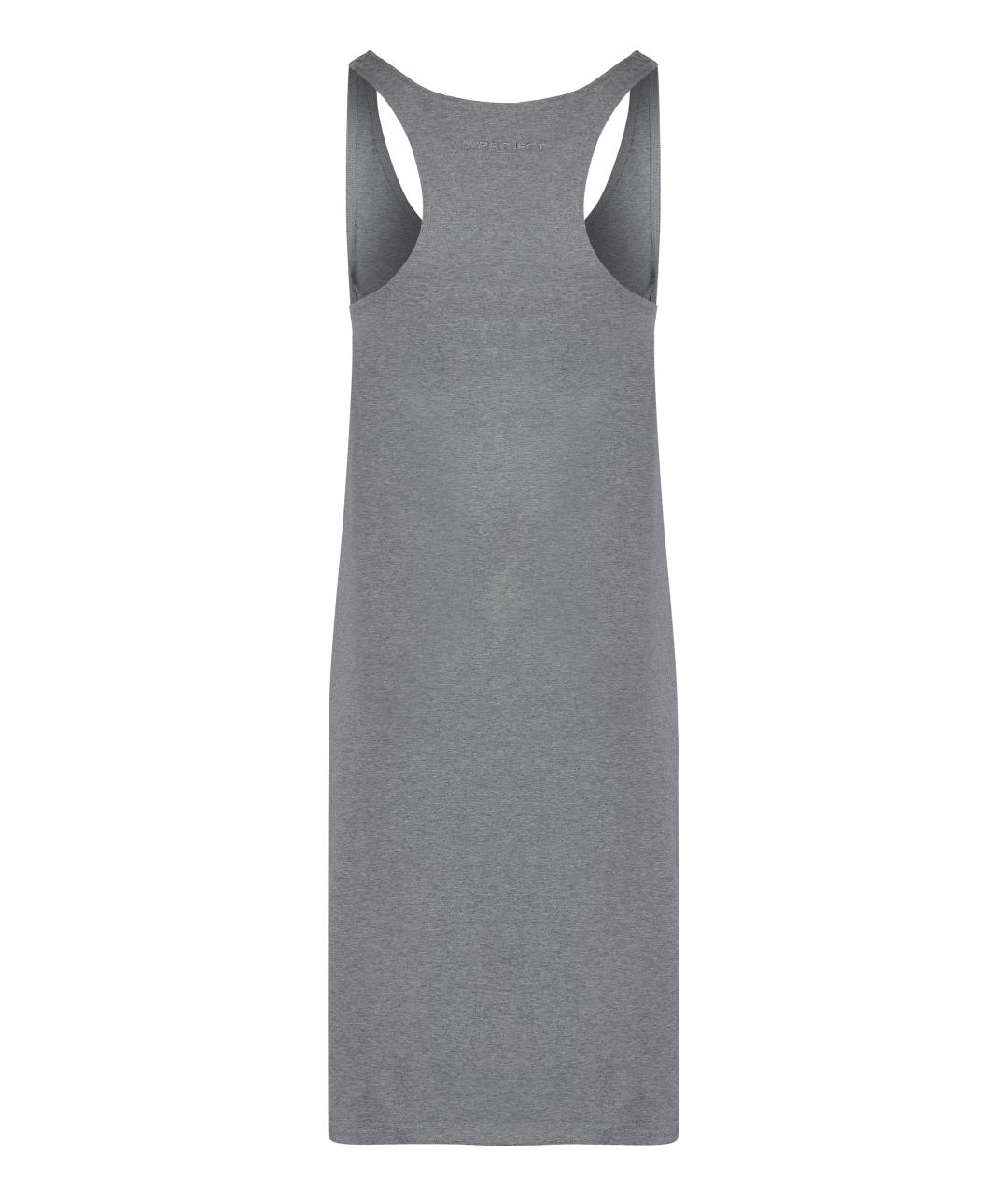 Y/PROJECT Серое хлопковое повседневное платье, фото 2