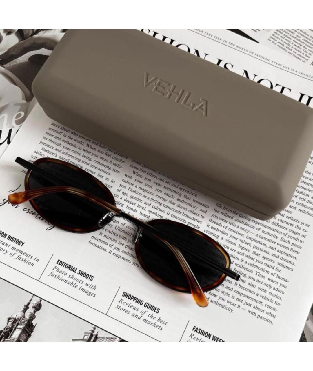 Vehla Коричневые пластиковые солнцезащитные очки, фото 3