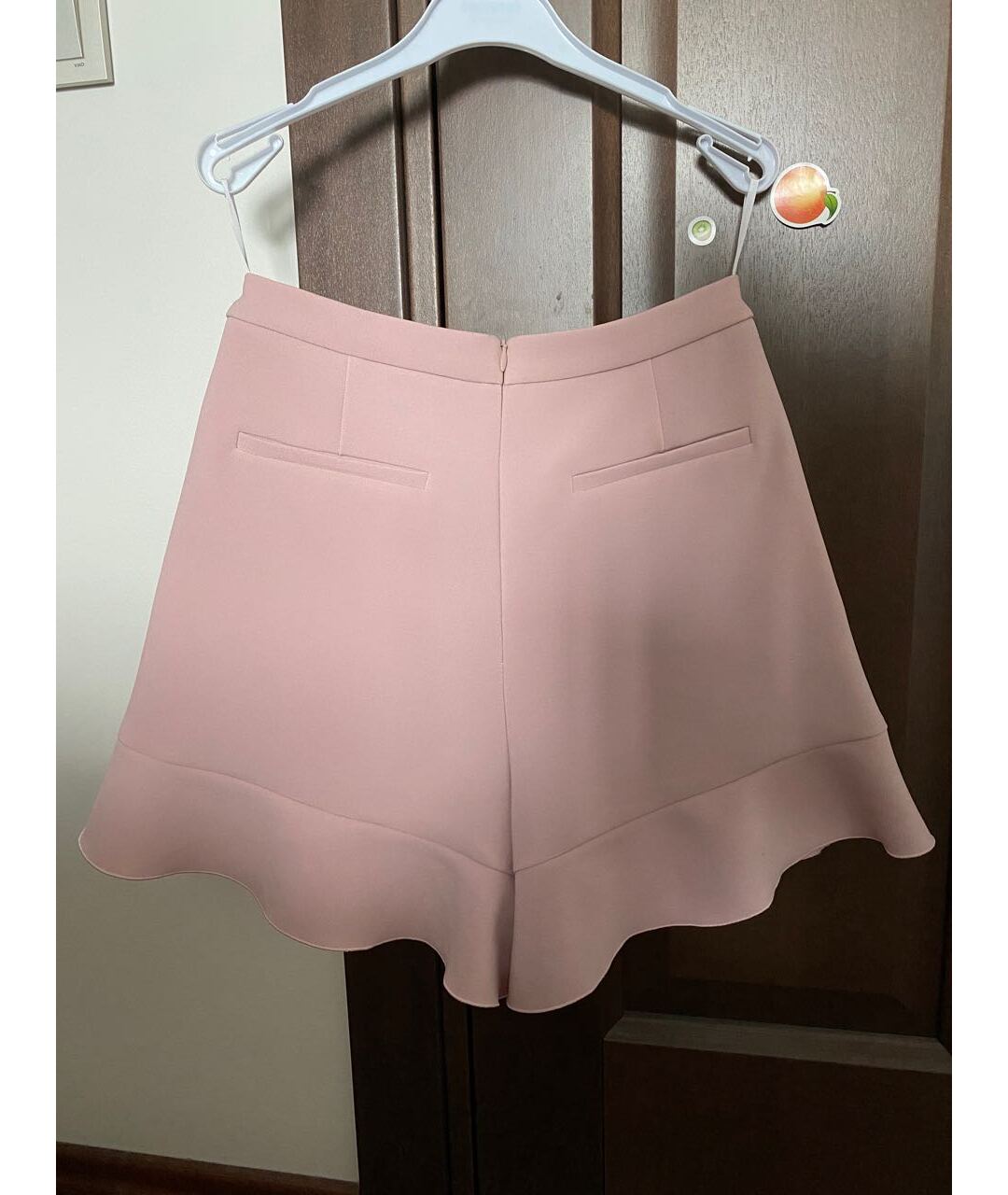 RED VALENTINO Розовая ацетатная юбка-шорты, фото 2