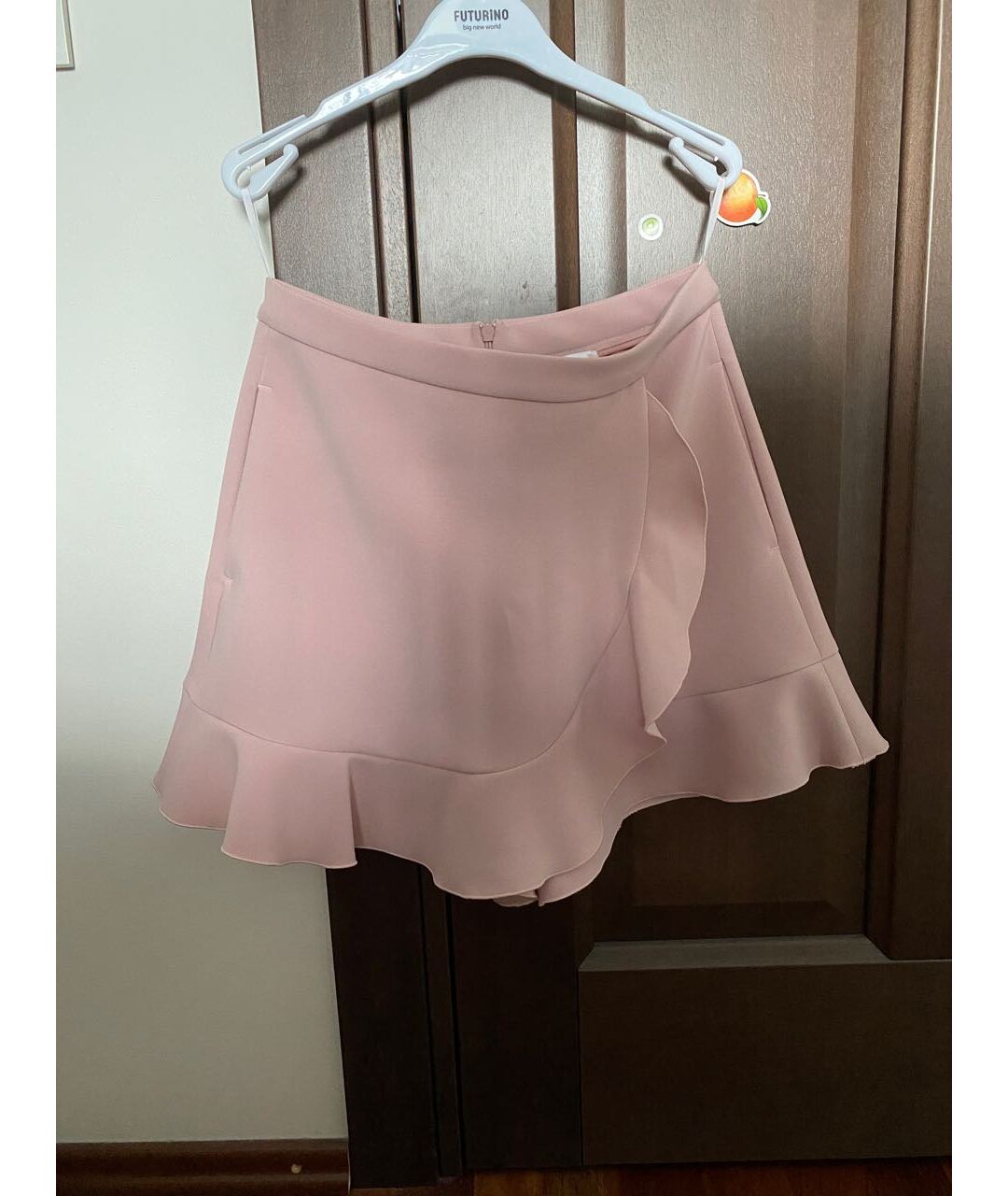 RED VALENTINO Розовая ацетатная юбка-шорты, фото 7