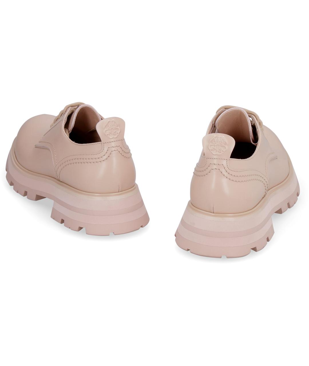 ALEXANDER MCQUEEN Розовые кожаные брогги и оксфорды, фото 3