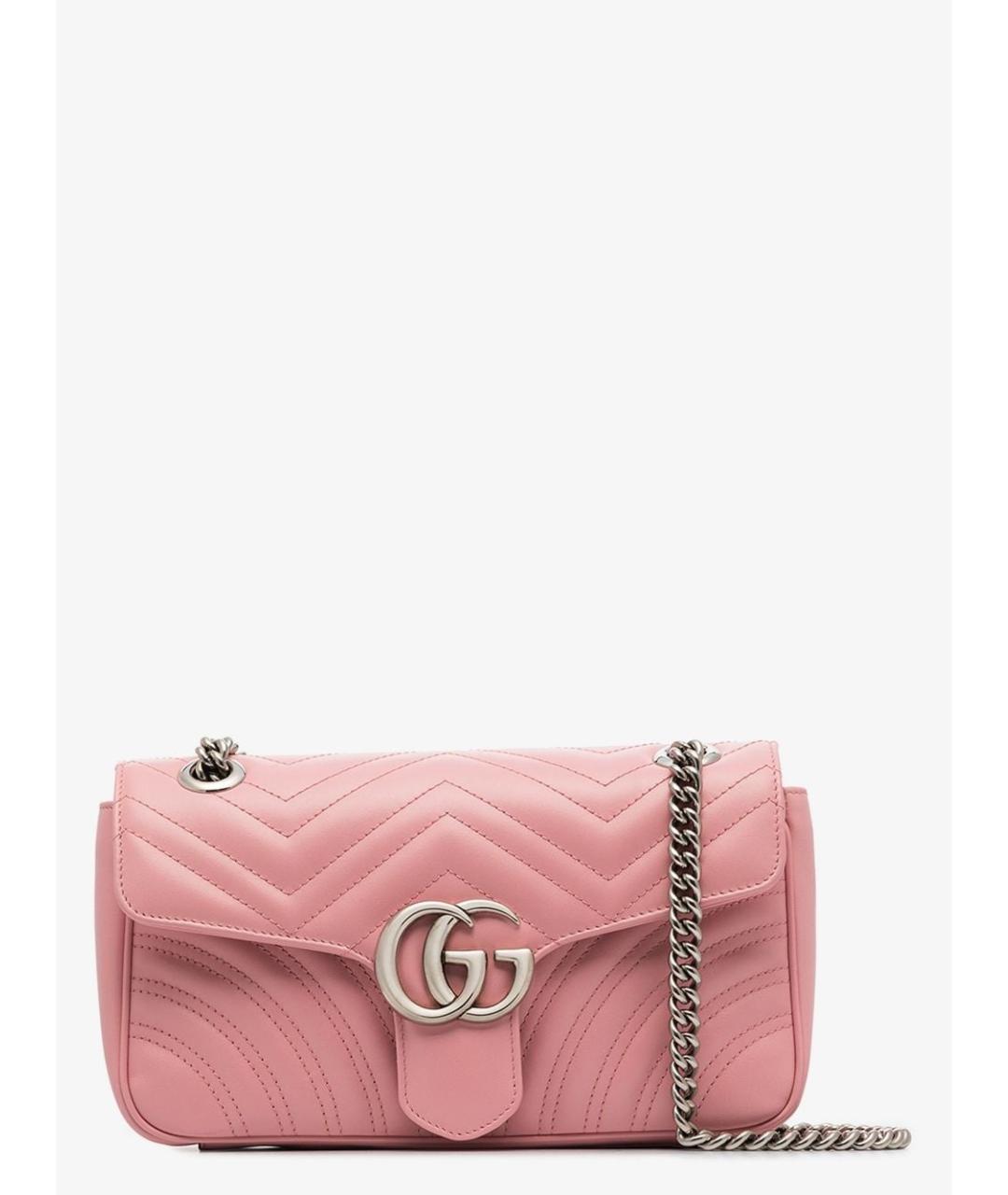 GUCCI Розовая кожаная сумка через плечо, фото 5