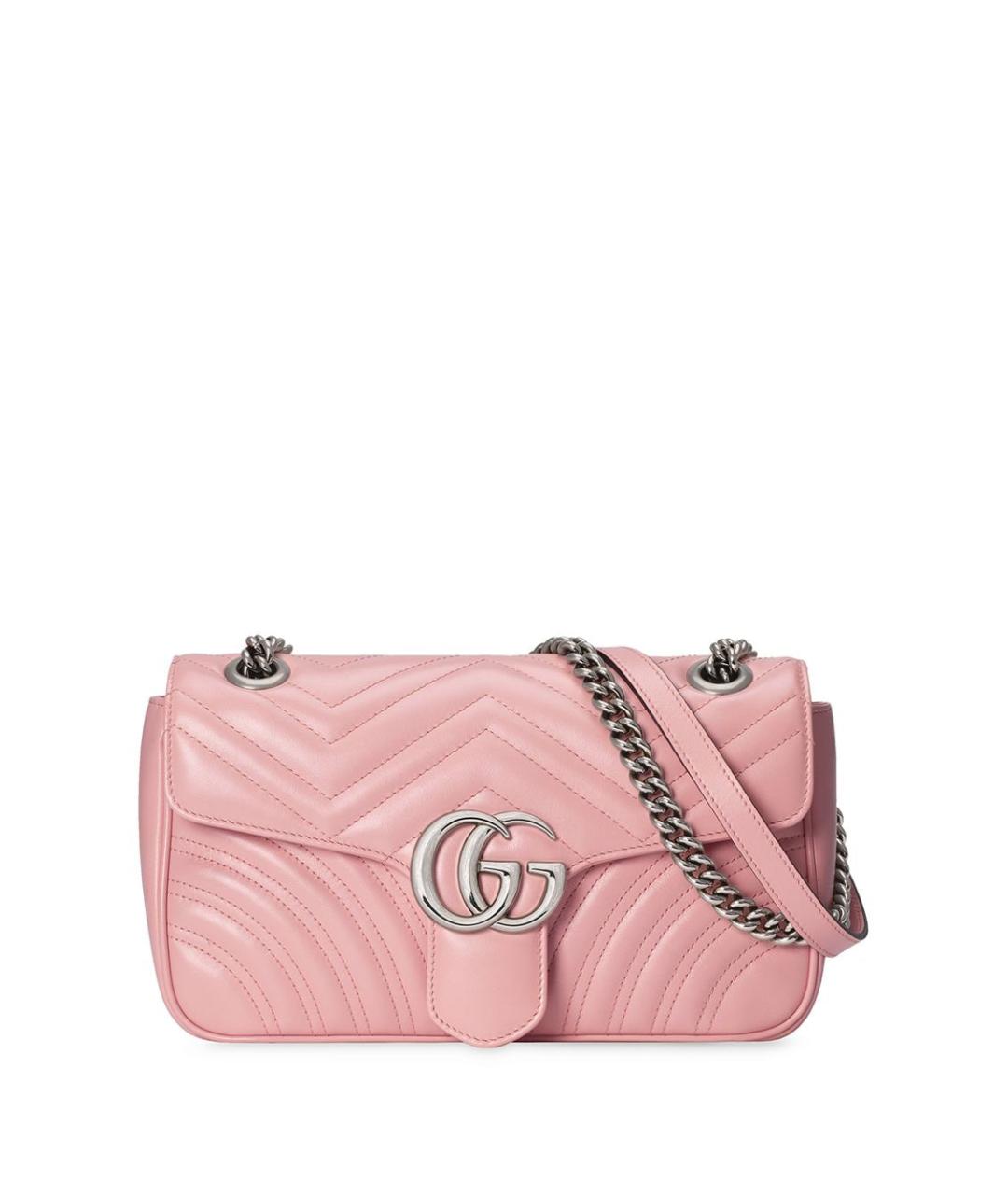 GUCCI Розовая кожаная сумка через плечо, фото 1