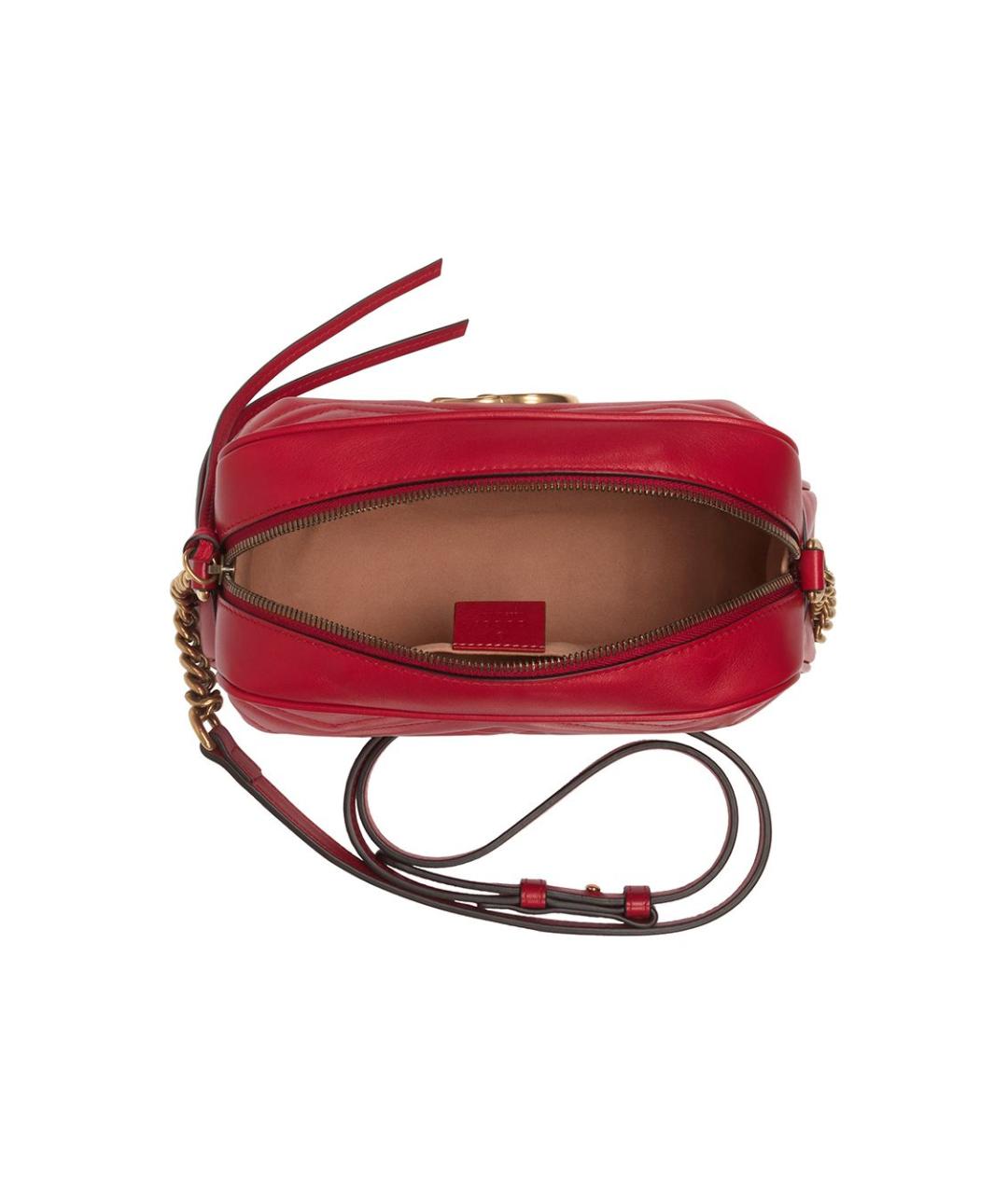 GUCCI Красная кожаная сумка через плечо, фото 4