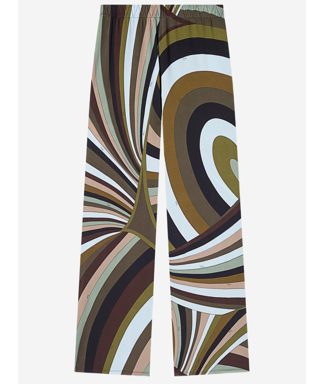 EMILIO PUCCI Мульти вискозные прямые брюки, фото 4