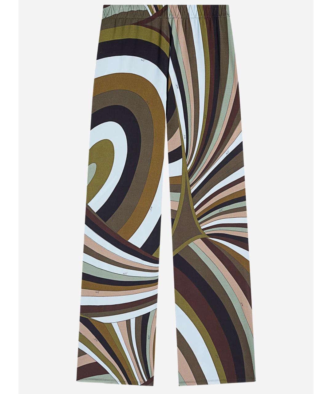 EMILIO PUCCI Мульти вискозные прямые брюки, фото 2