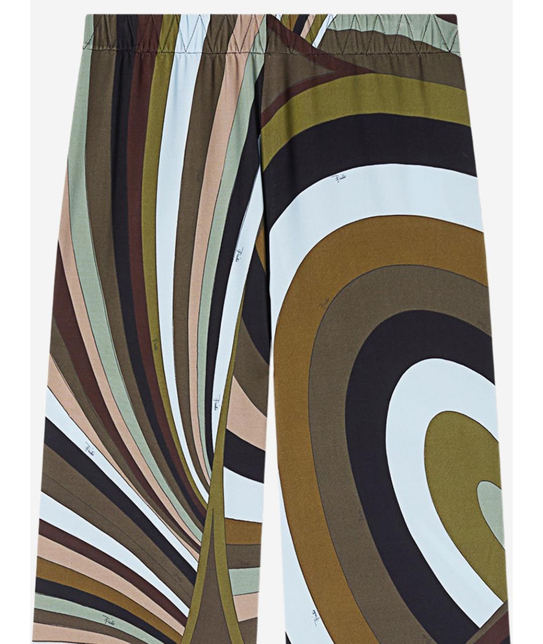 EMILIO PUCCI Мульти вискозные прямые брюки, фото 3