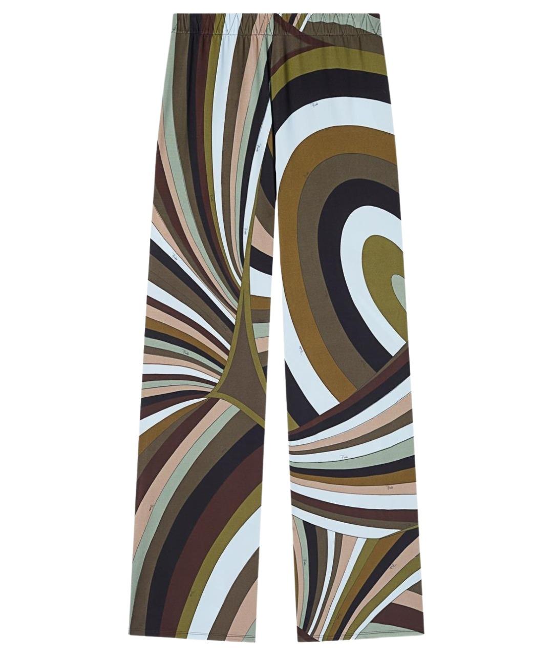 EMILIO PUCCI Мульти вискозные прямые брюки, фото 1