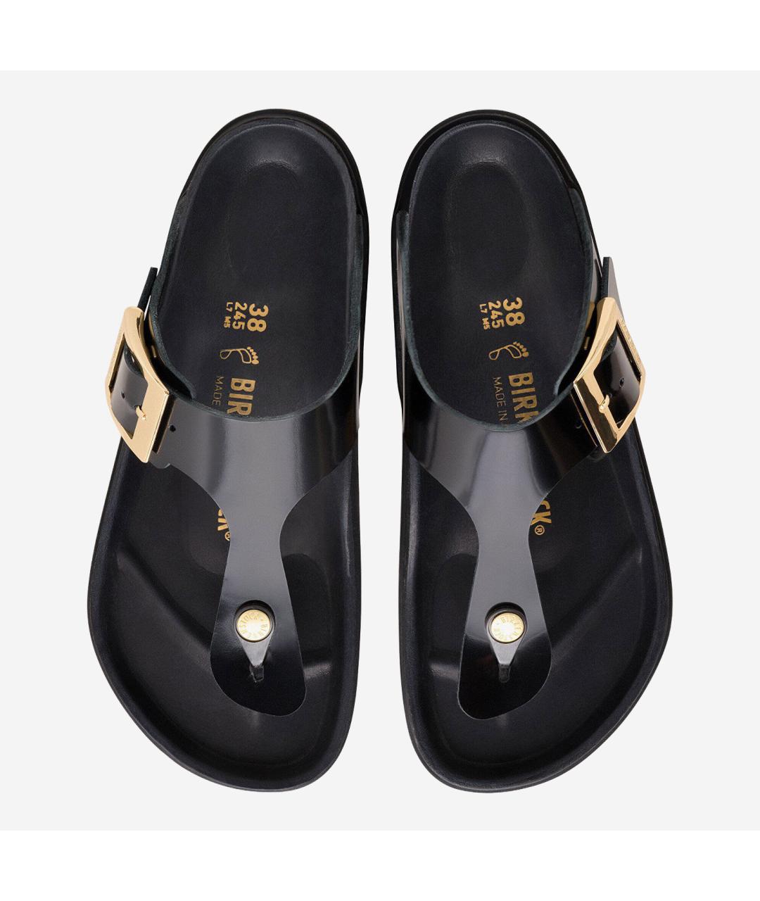 BIRKENSTOCK Черные кожаные сандалии, фото 2