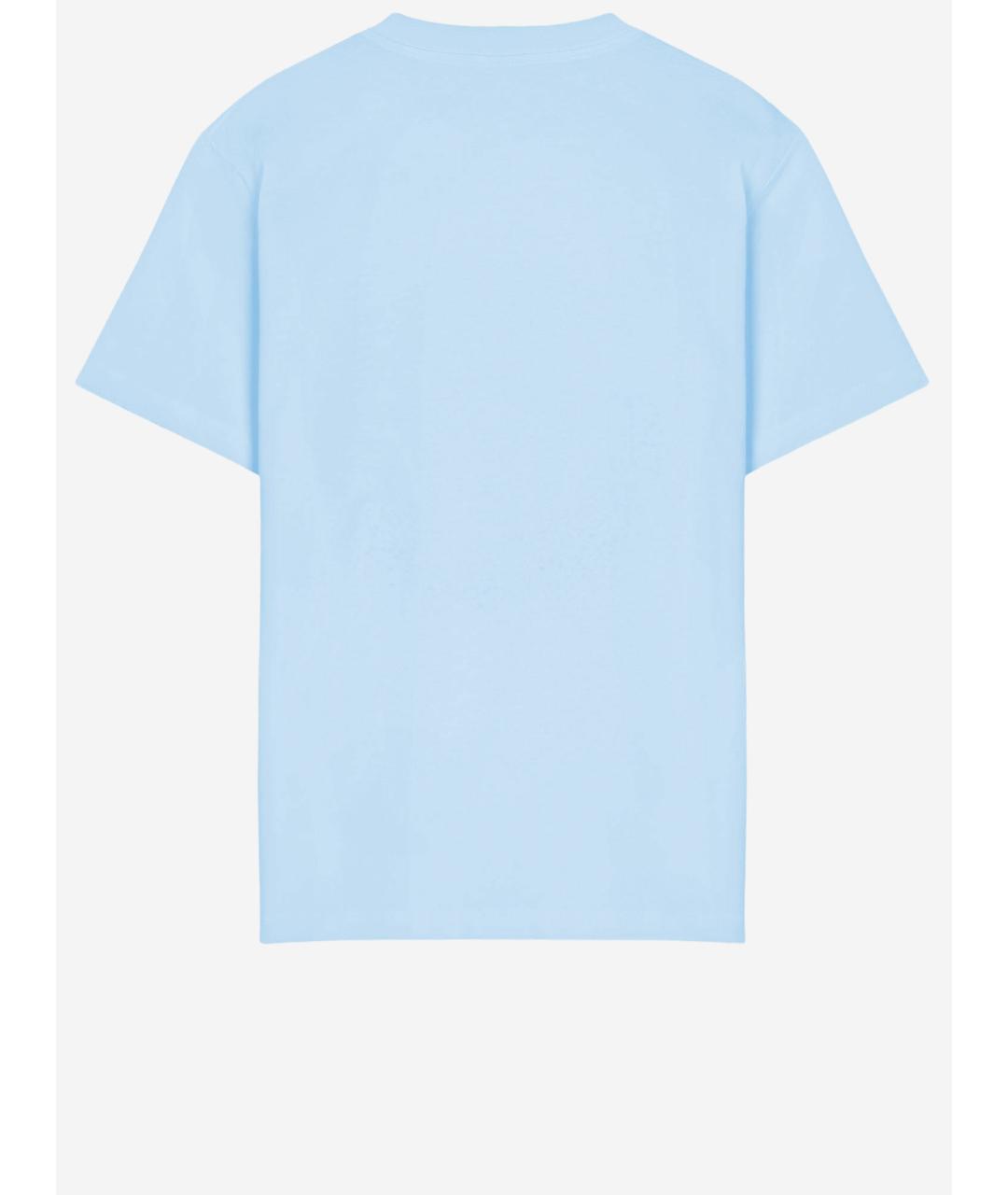 JUST CAVALLI Голубая хлопковая футболка, фото 2