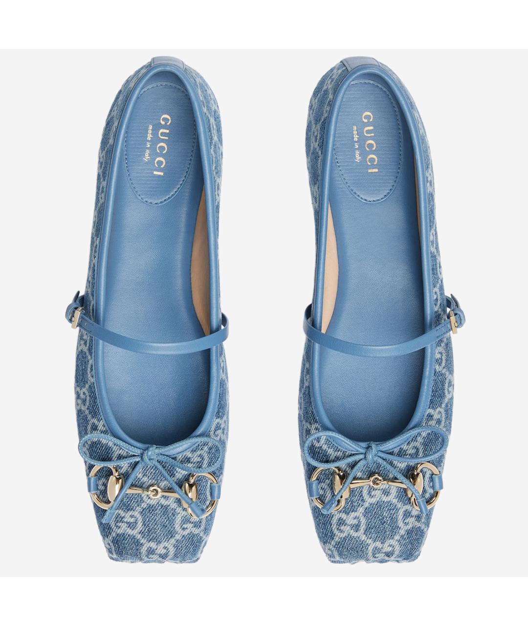 GUCCI Синие балетки, фото 2