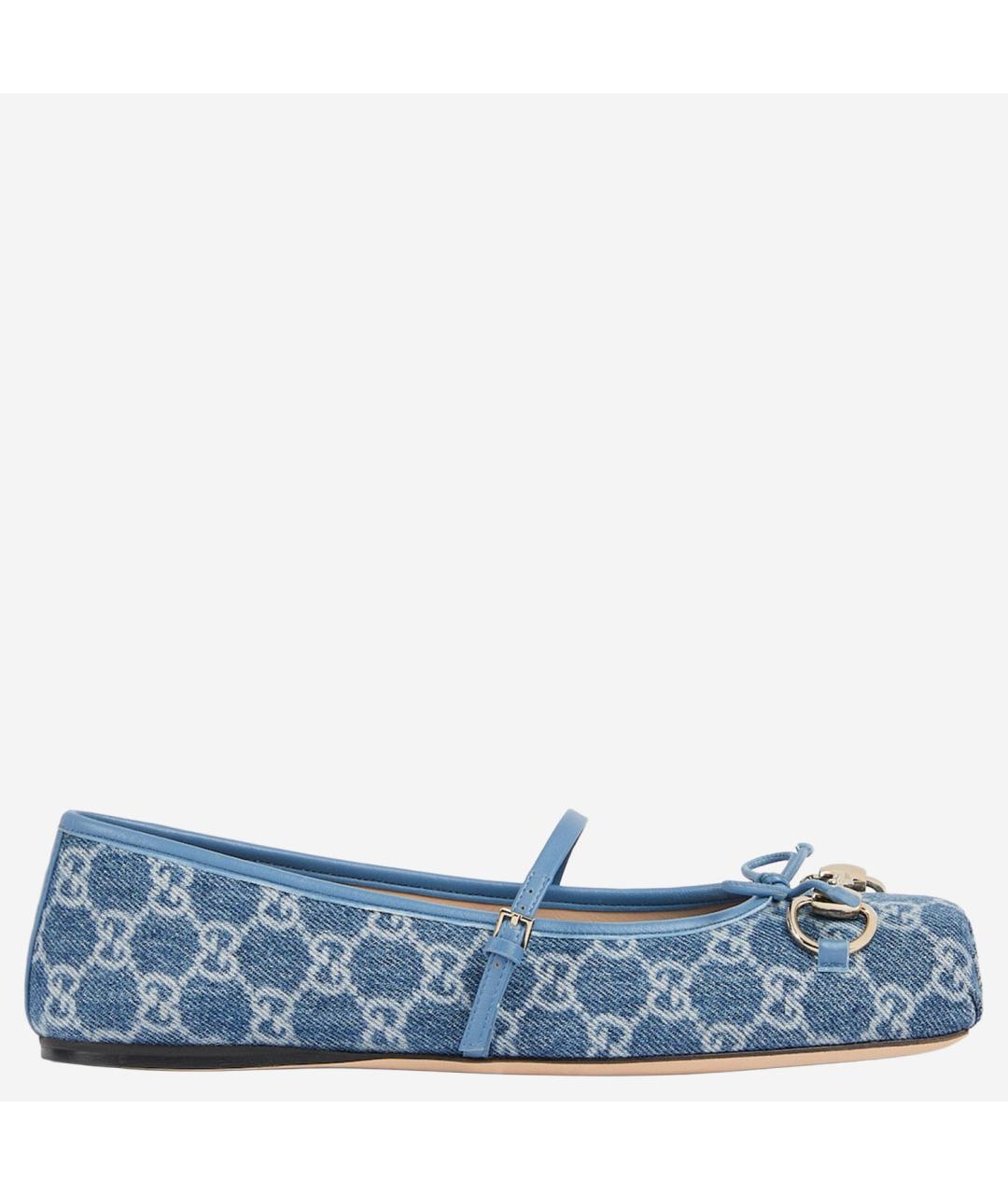 GUCCI Синие балетки, фото 6