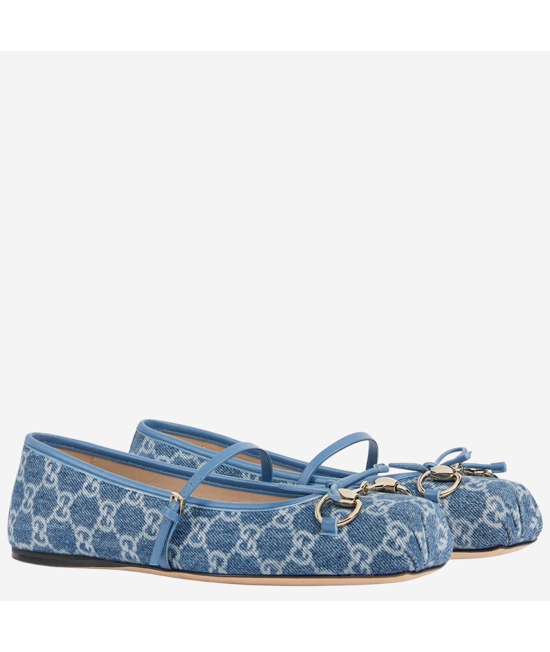 GUCCI Синие балетки, фото 3