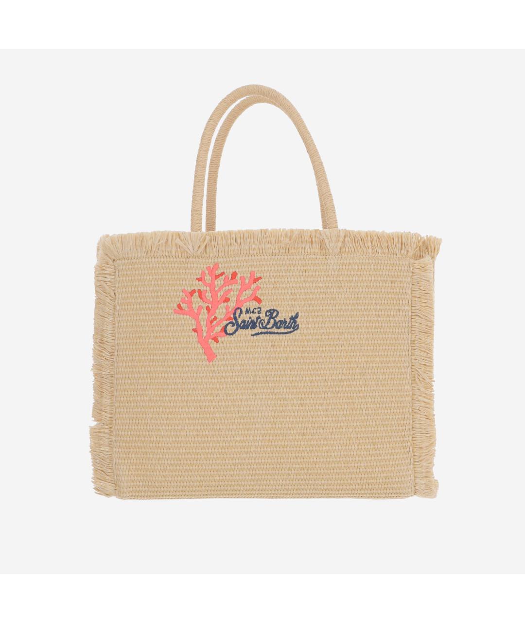 MC2 SAINT BARTH Бежевая сумка тоут, фото 3
