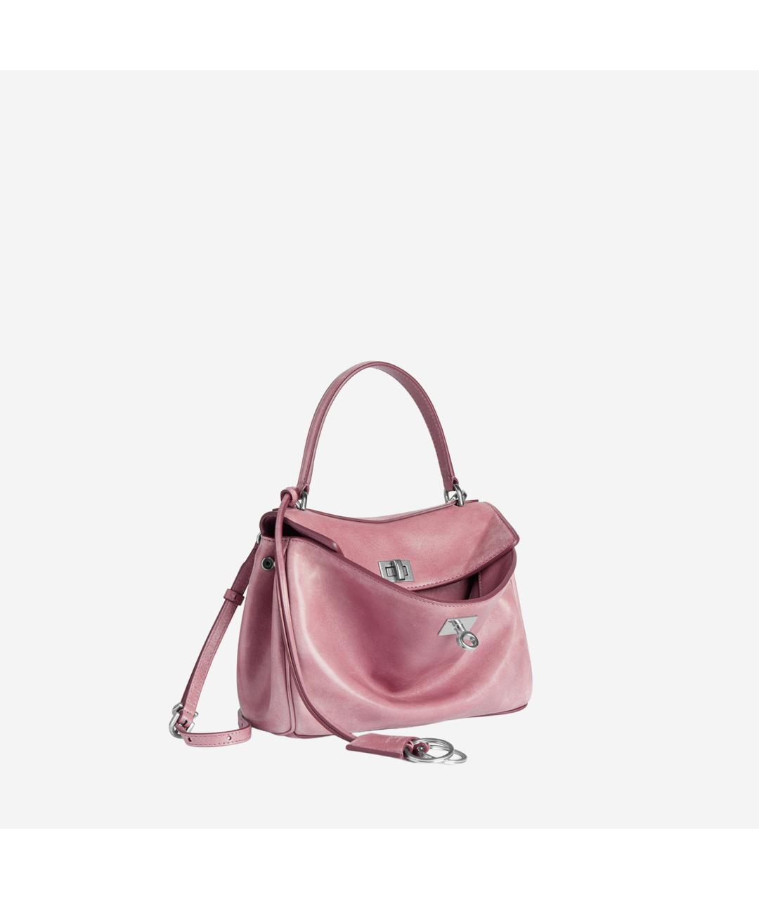 BALENCIAGA Розовая кожаная сумка через плечо, фото 2