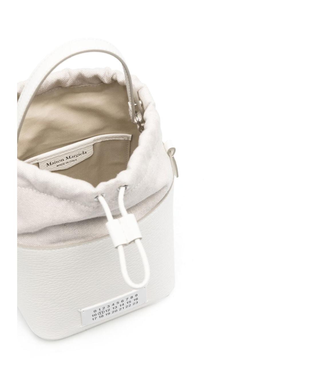 MAISON MARGIELA Белая кожаная сумка на плечо, фото 3