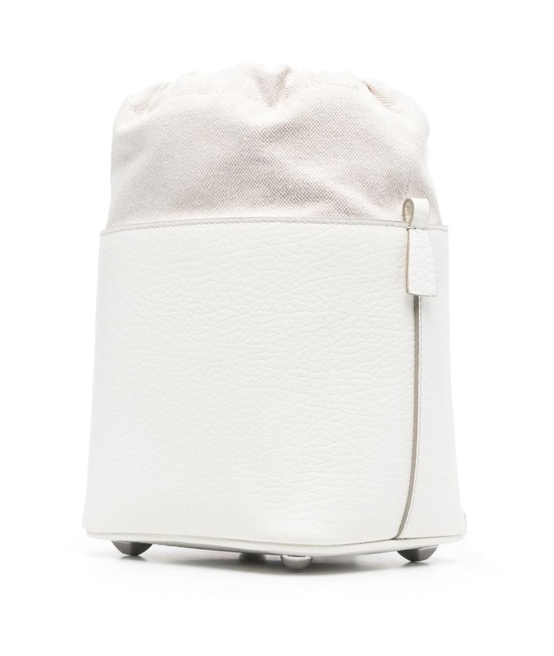 MAISON MARGIELA Белая кожаная сумка на плечо, фото 5