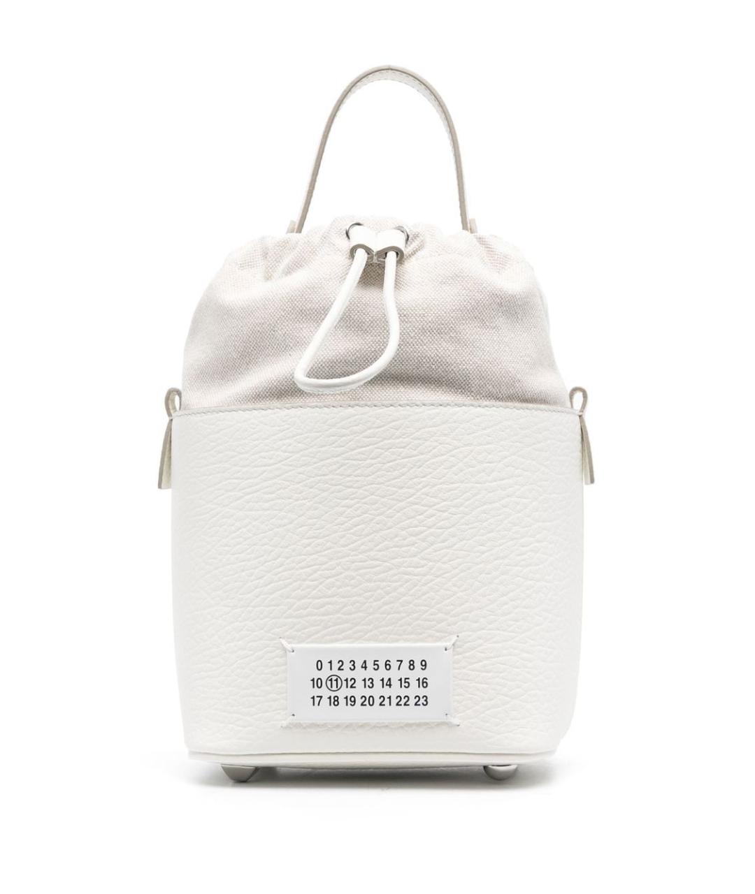 MAISON MARGIELA Белая кожаная сумка на плечо, фото 2