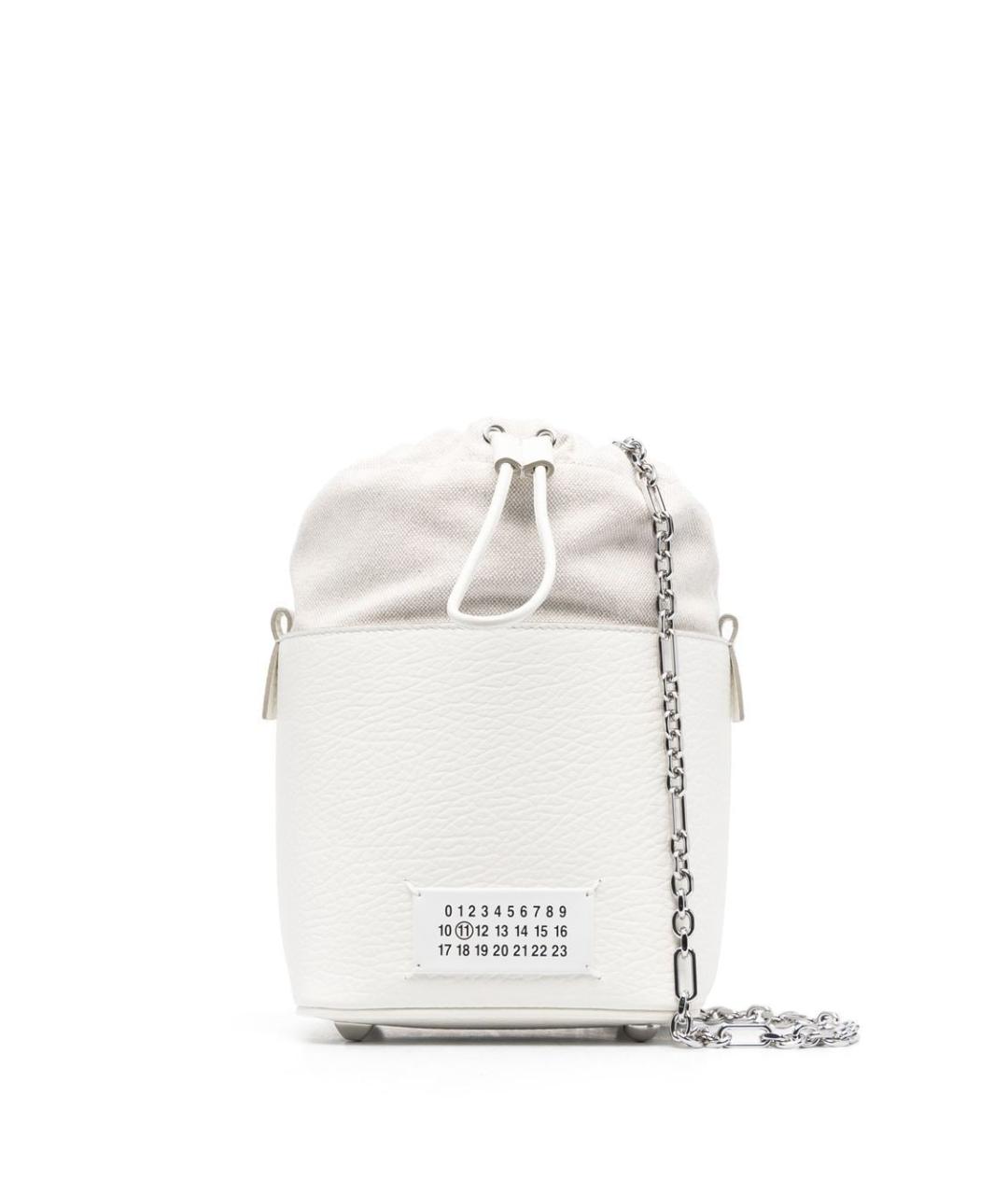 MAISON MARGIELA Белая кожаная сумка на плечо, фото 1