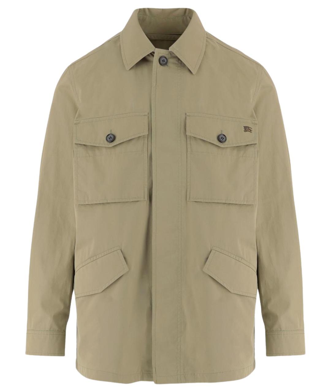 BURBERRY Бежевая хлопковая куртка, фото 1