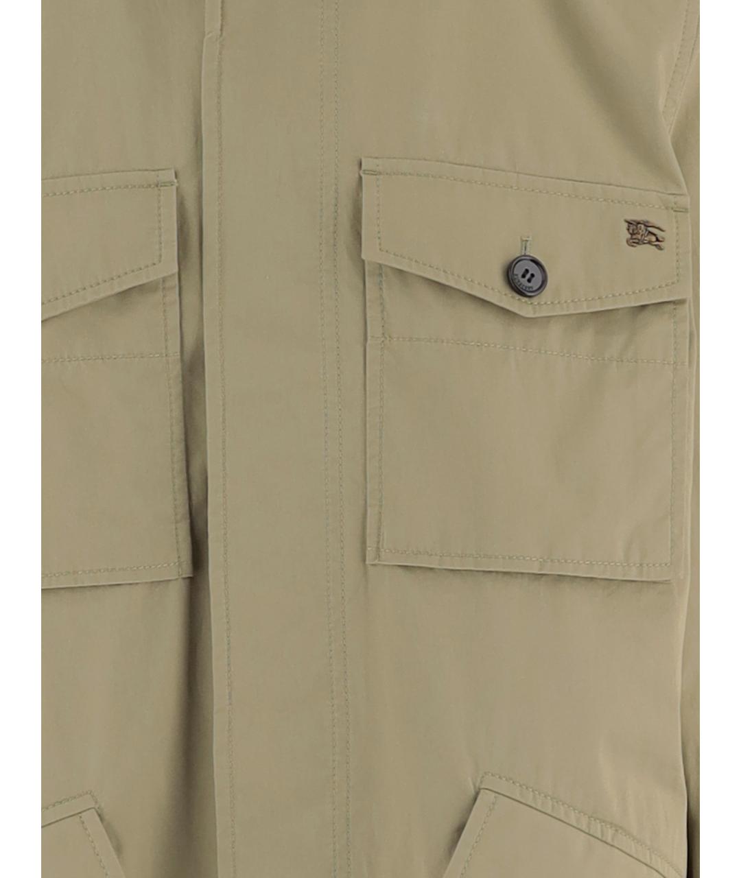 BURBERRY Бежевая хлопковая куртка, фото 3