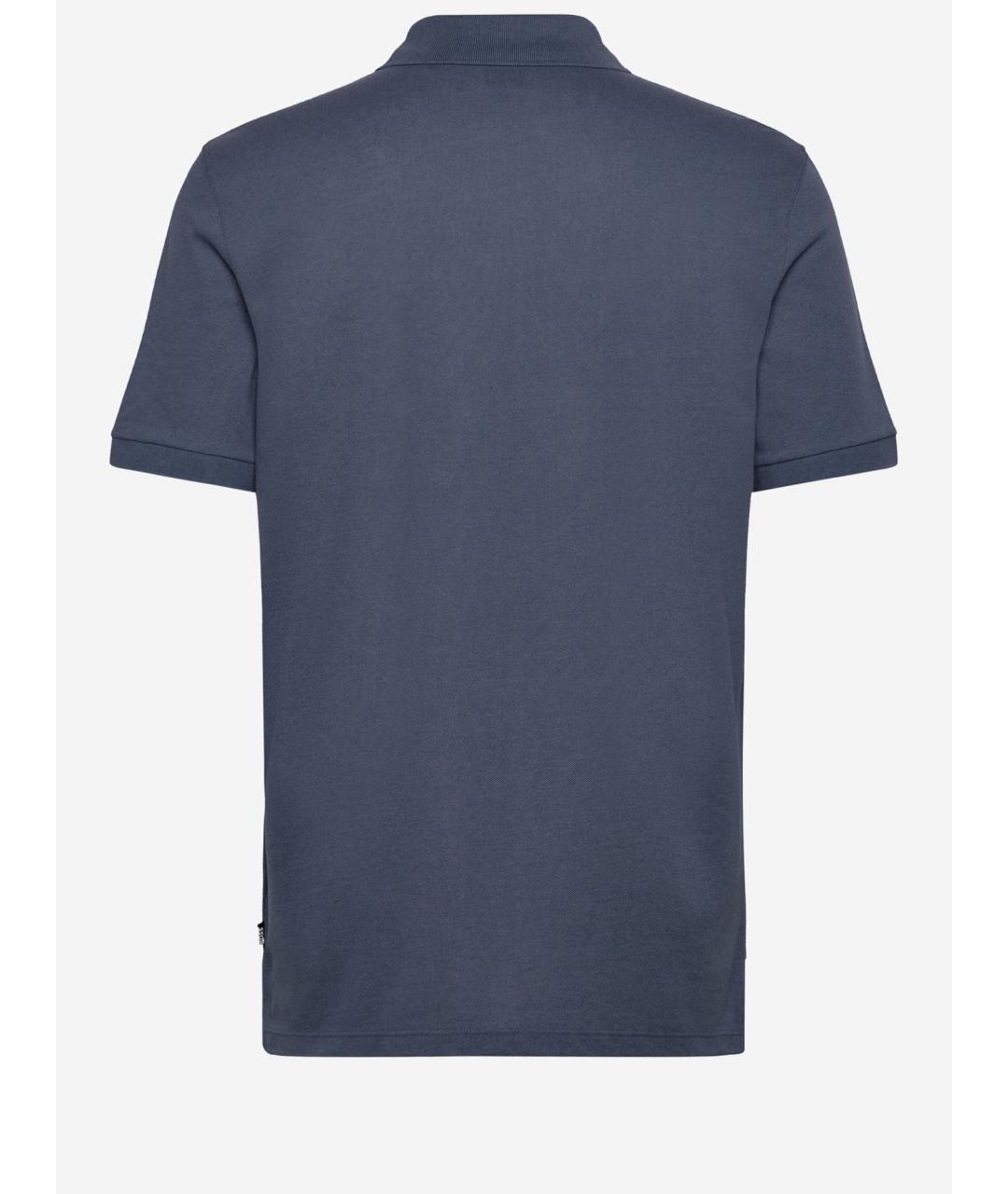 HUGO BOSS Синее поло с коротким рукавом, фото 2