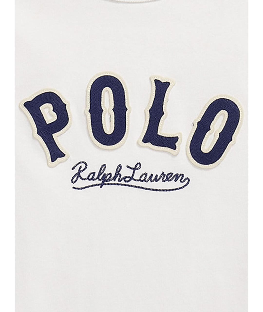 POLO RALPH LAUREN Белая хлопковая футболка, фото 3