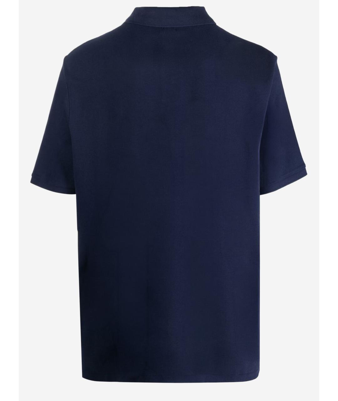 POLO RALPH LAUREN Синее хлопковое поло с коротким рукавом, фото 2