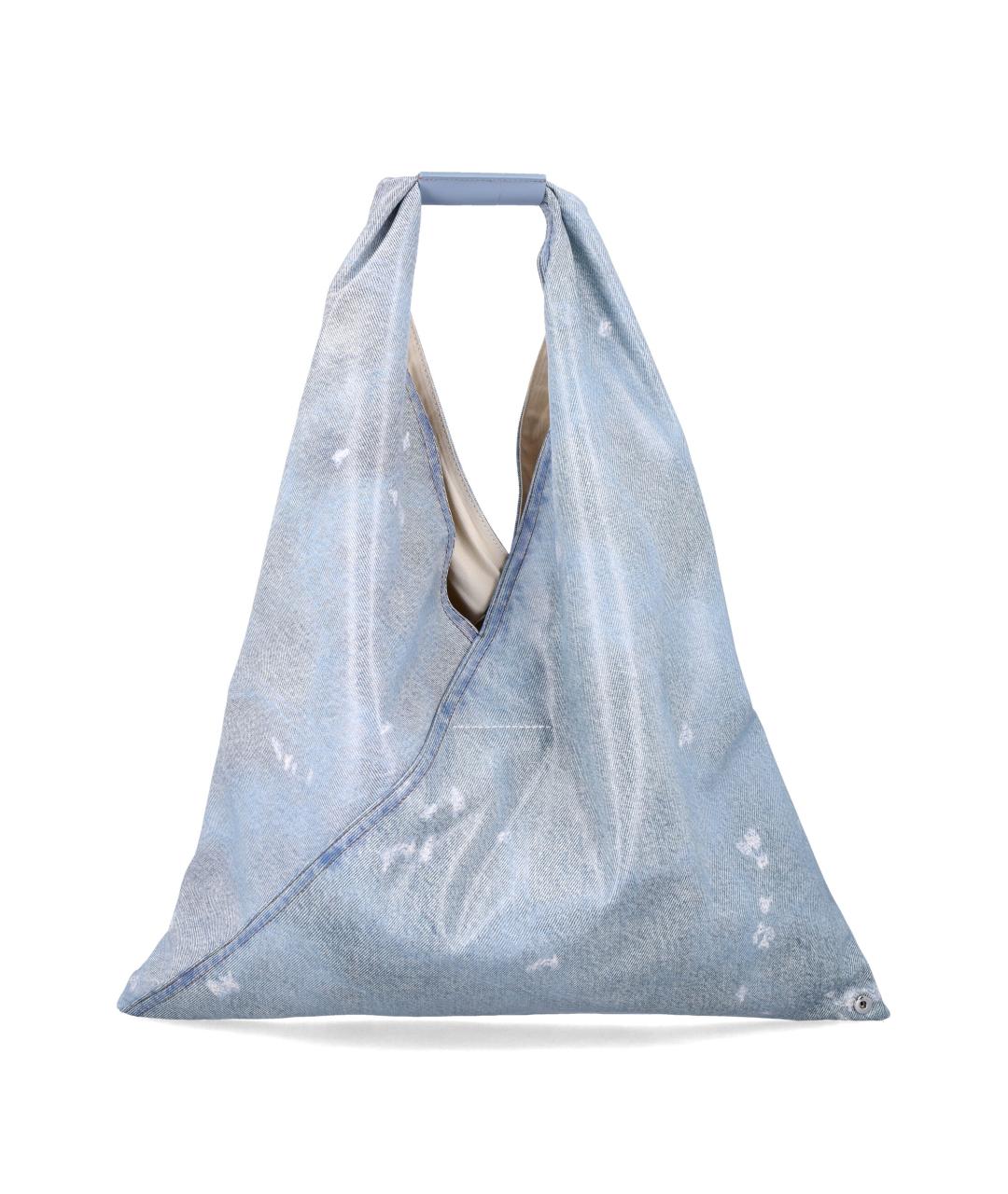MM6 MAISON MARGIELA Голубая сумка с короткими ручками, фото 3
