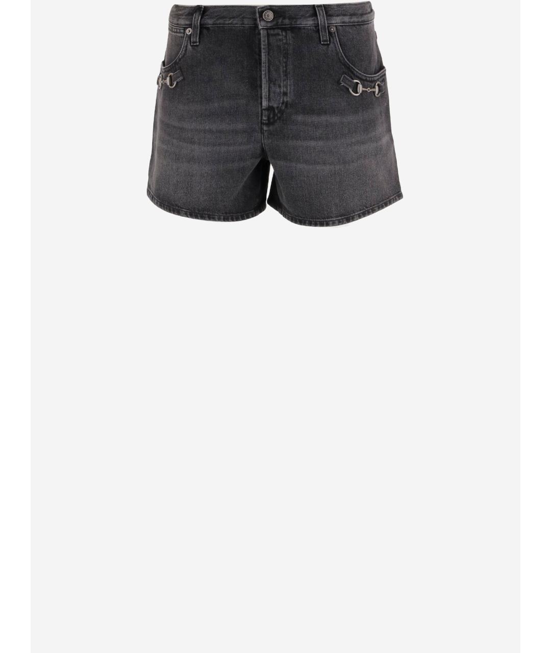 GUCCI Серые деним шорты, фото 1