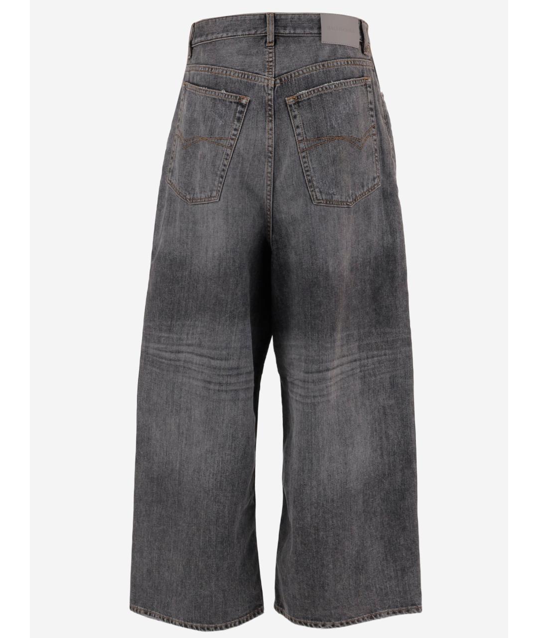 BALENCIAGA Серые хлопковые прямые джинсы, фото 2