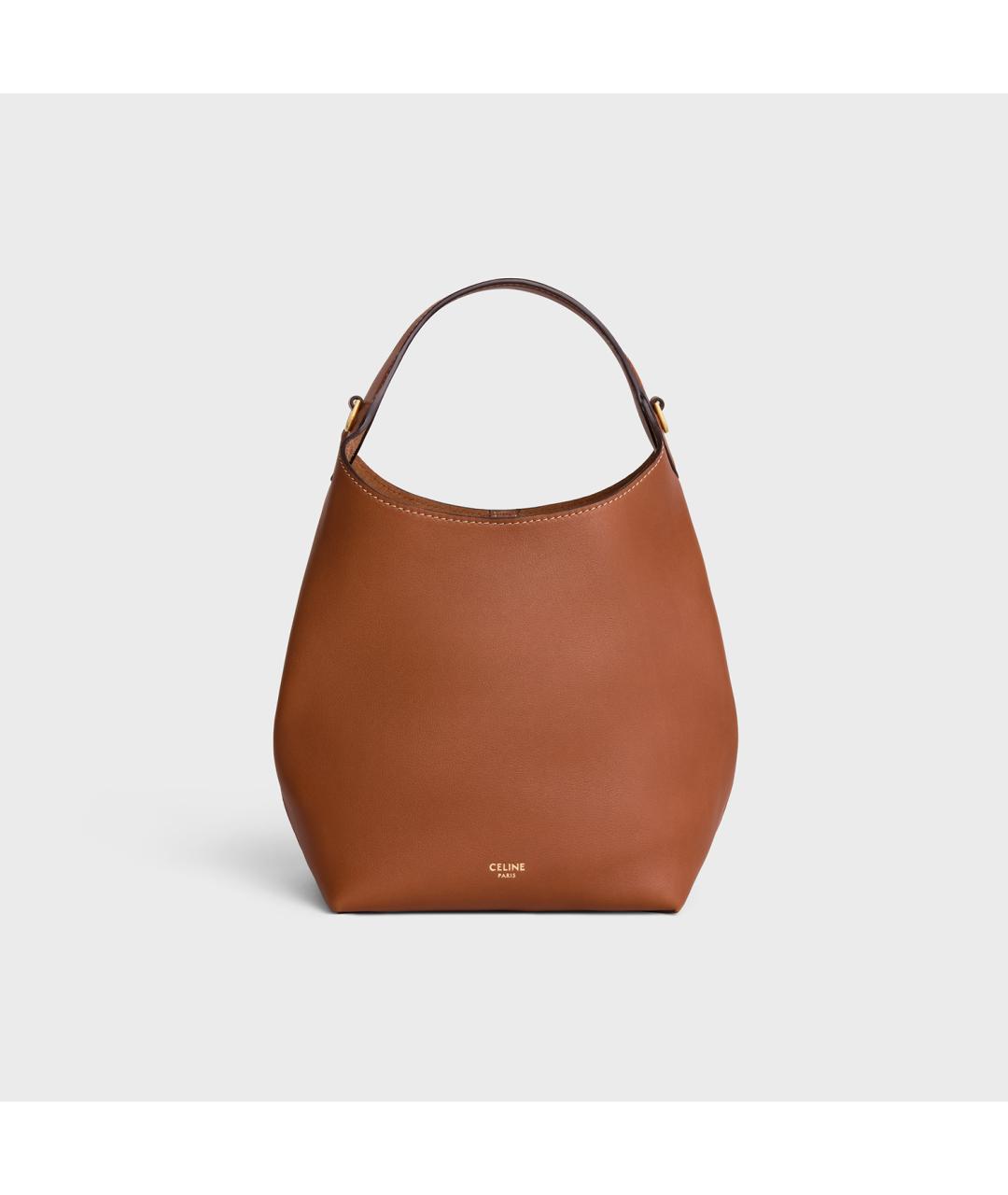 CELINE Кожаная сумка с короткими ручками, фото 5