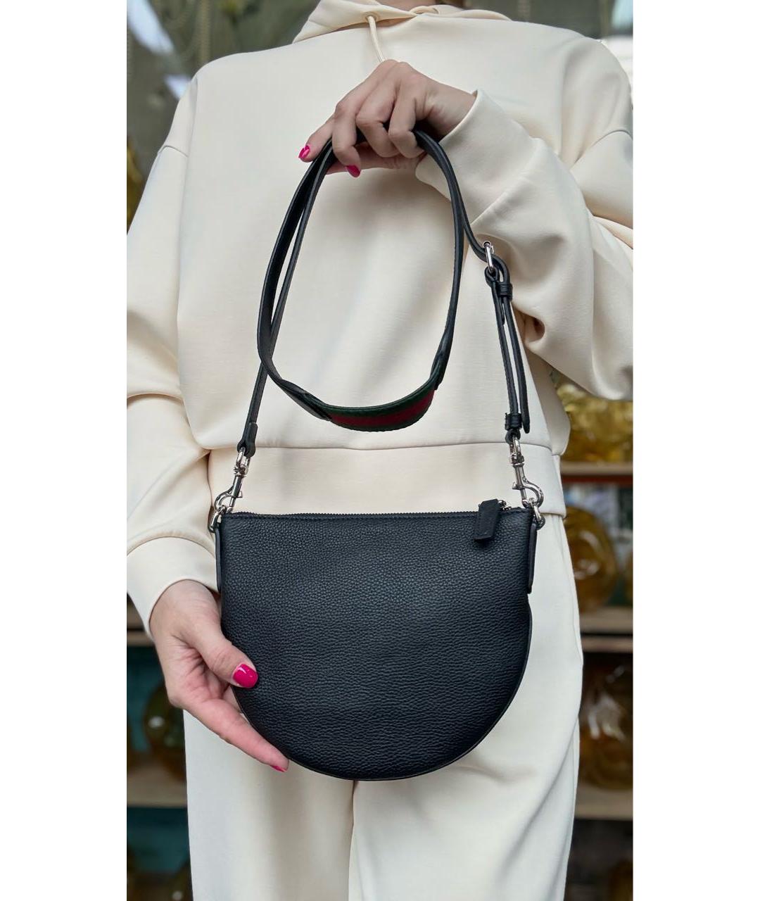 GUCCI Черная кожаная барсетка, фото 4