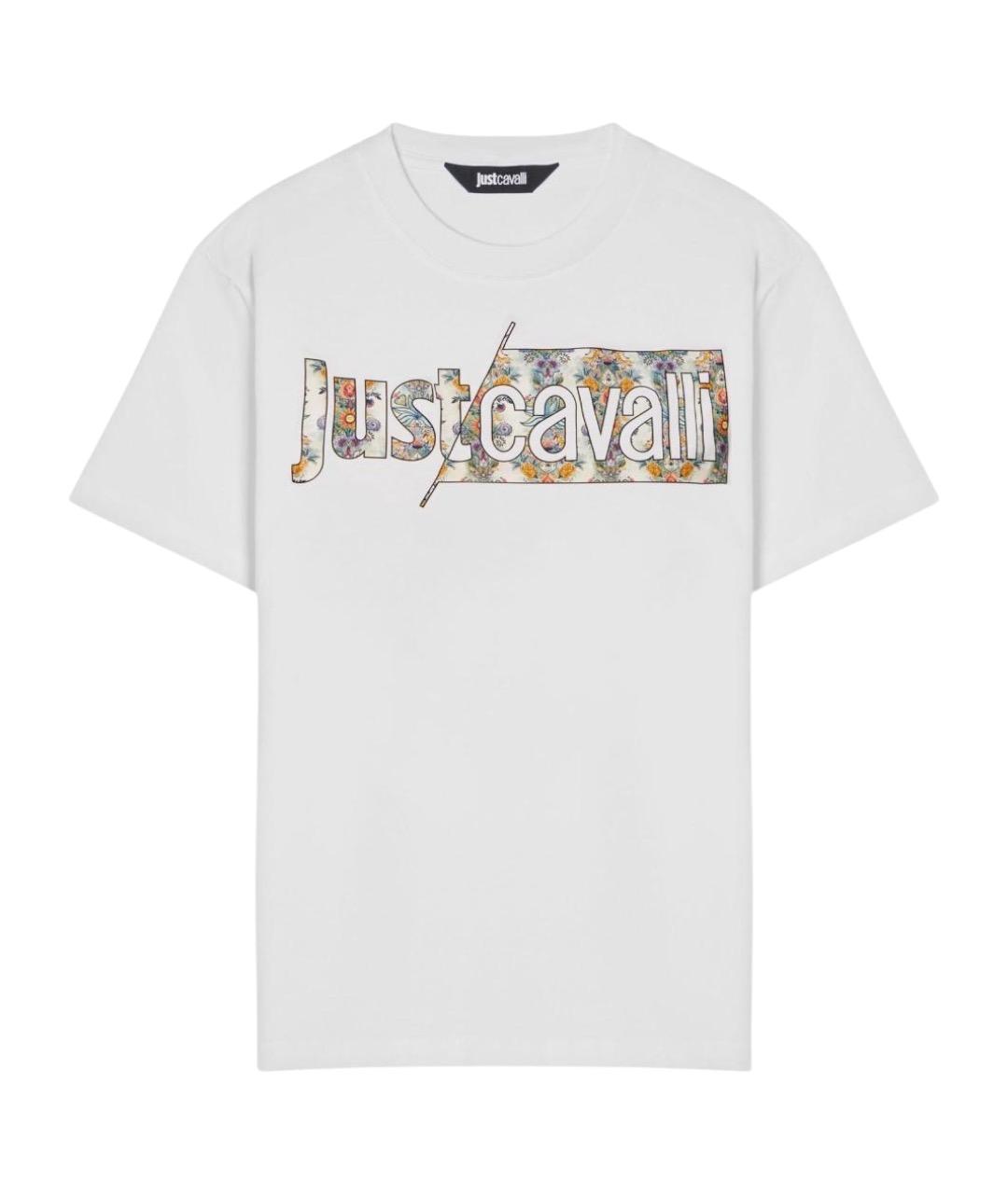 JUST CAVALLI Белая хлопковая футболка, фото 1