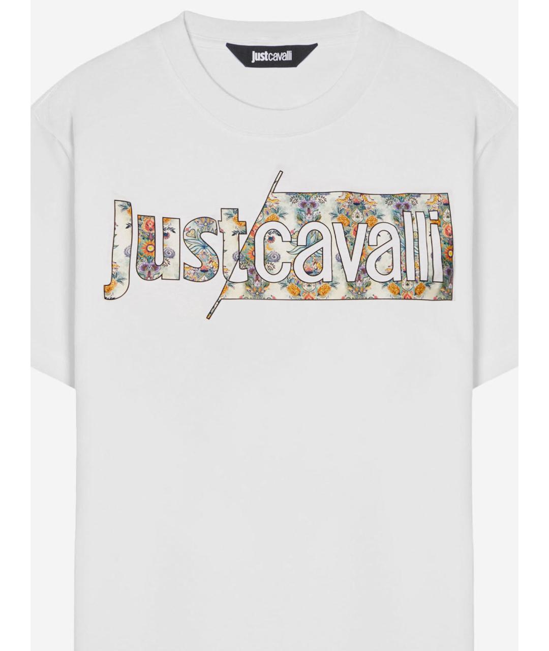 JUST CAVALLI Белая хлопковая футболка, фото 3