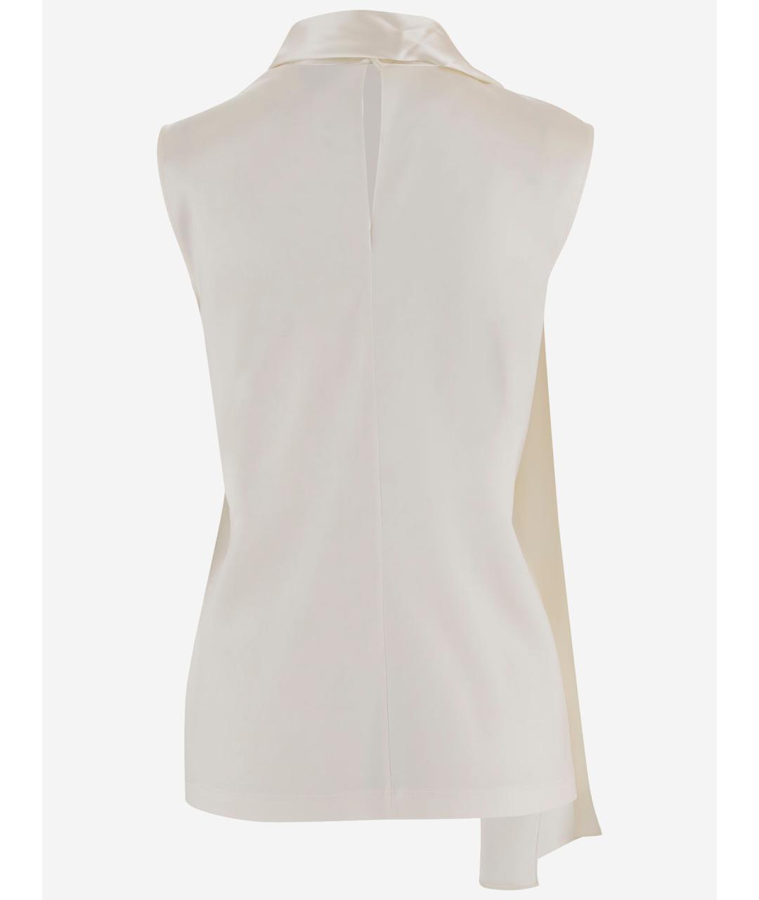 BOTTEGA VENETA Белая шелковая блузы, фото 2