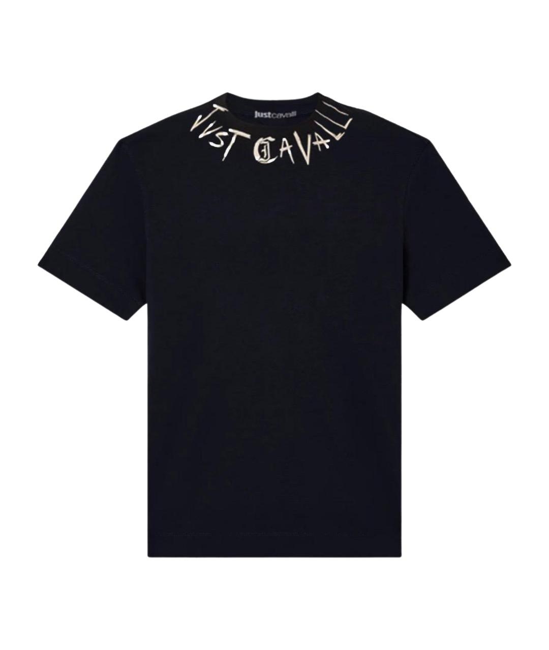 JUST CAVALLI Черная хлопковая футболка, фото 1