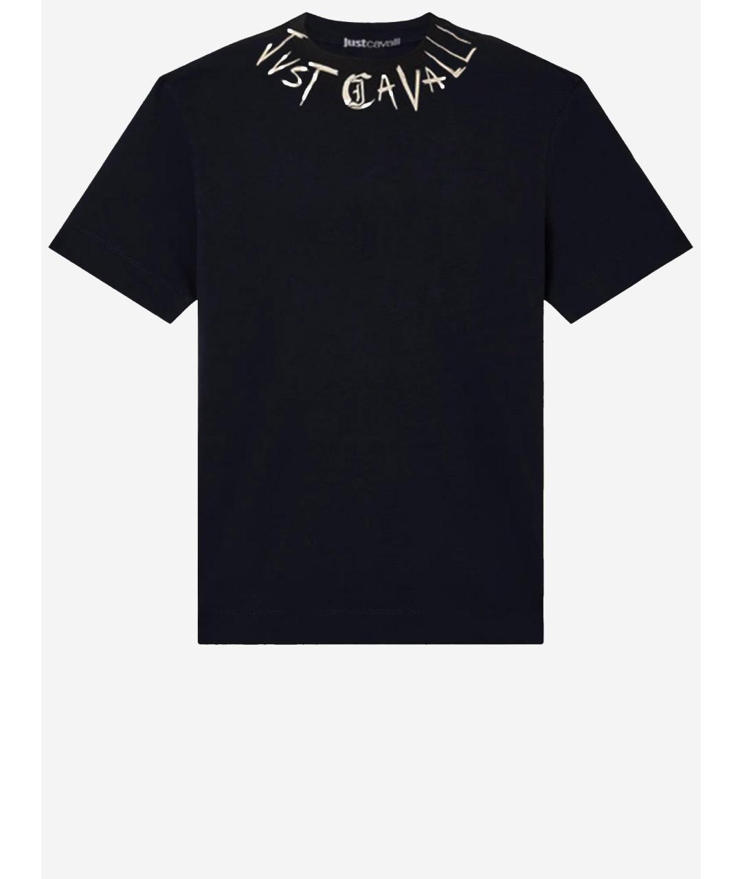 JUST CAVALLI Черная хлопковая футболка, фото 4