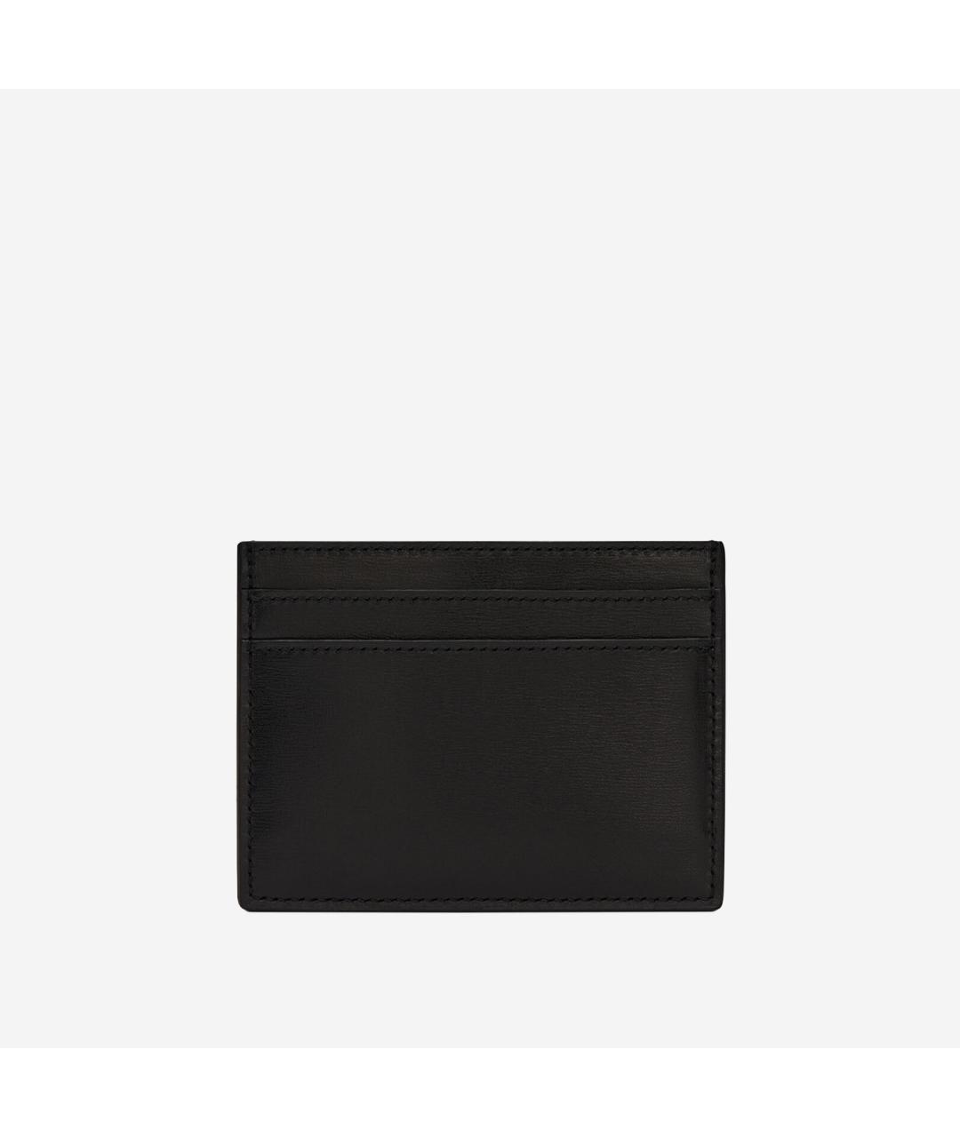 SAINT LAURENT Черный кожаный кардхолдер, фото 2