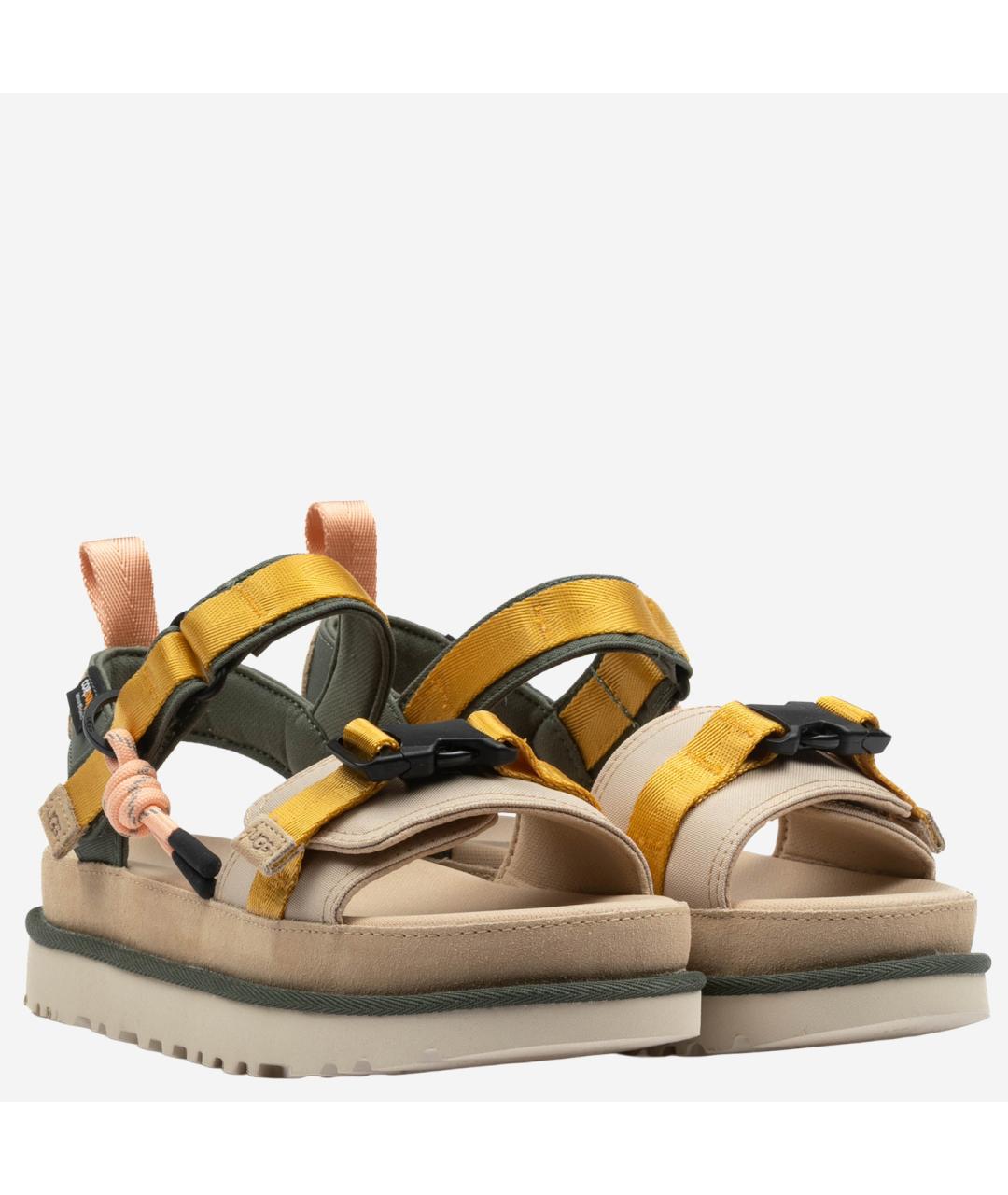 UGG AUSTRALIA Бежевые нубуковые босоножки, фото 3