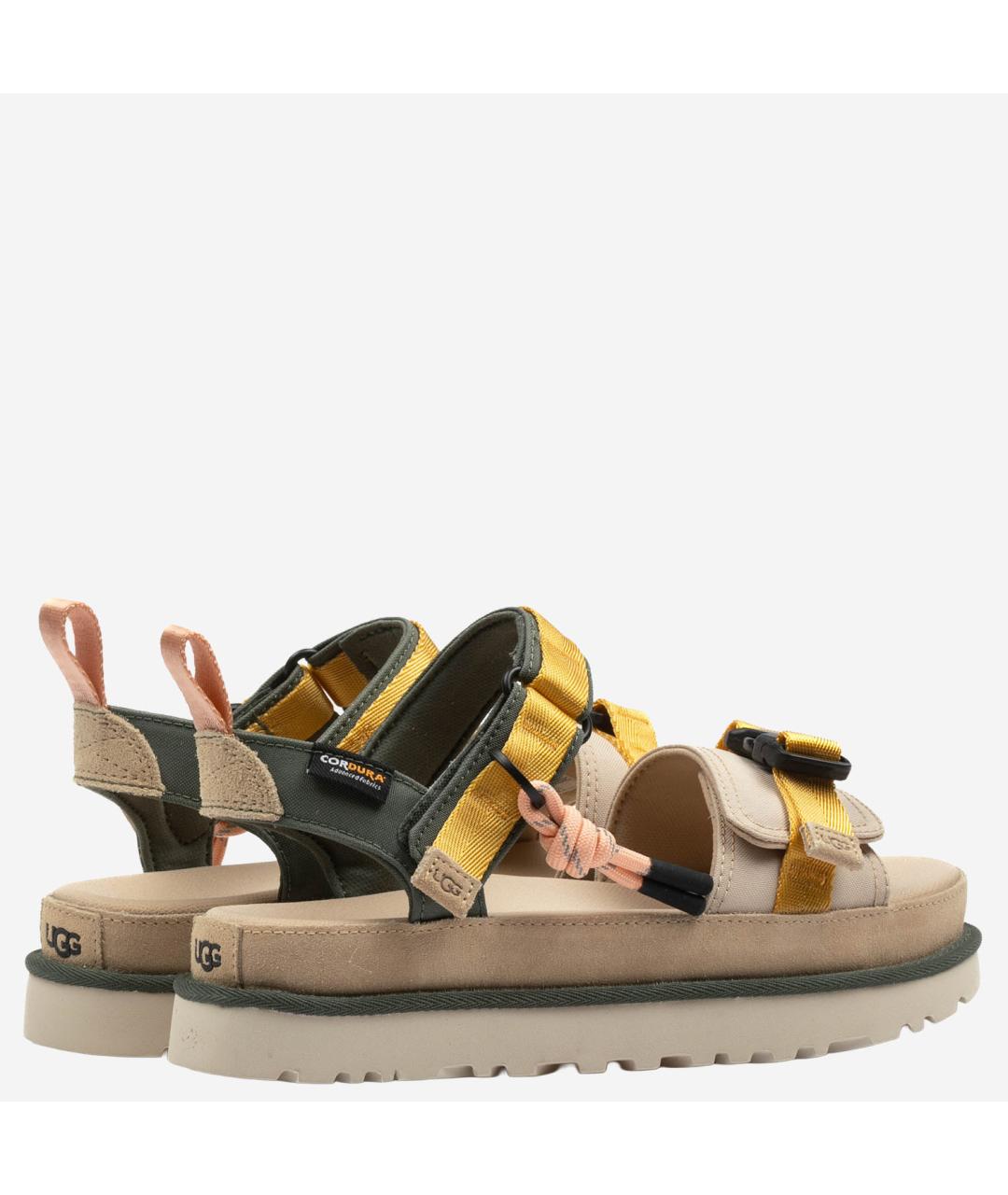 UGG AUSTRALIA Бежевые нубуковые босоножки, фото 4