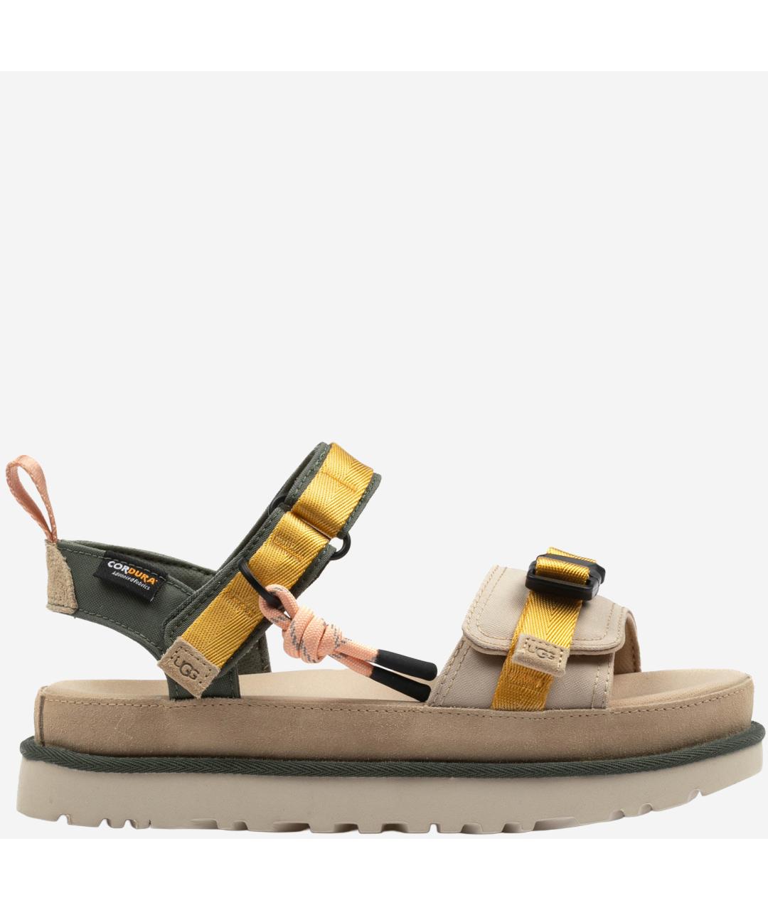 UGG AUSTRALIA Бежевые нубуковые босоножки, фото 6